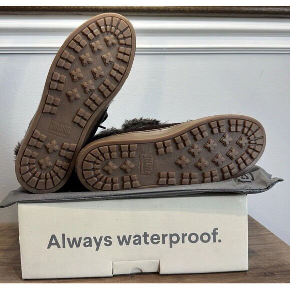 Cougar Winter Snow Boots Size 9 Women's Brown Cocoa Dasha Faux Fur Lace Up Zip - Picture 4 of 9